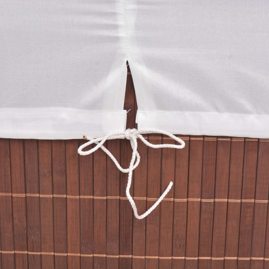 vidaXL Bambusowy kosz na pranie, prostokątny, brązowy