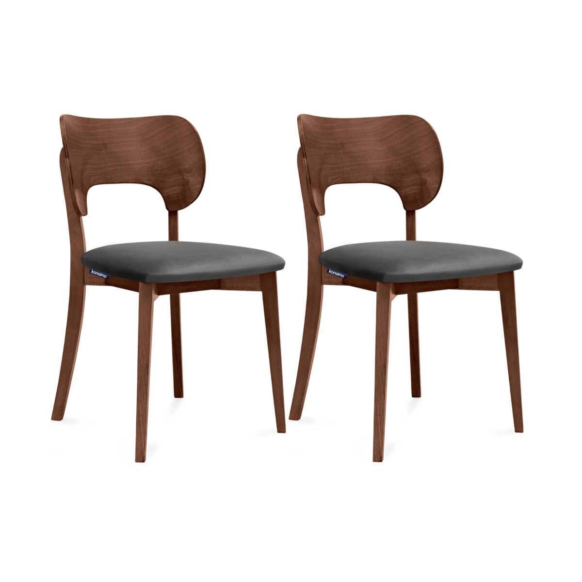 KONSIMO LYCO loftowe krzesła 2 sztuki szare