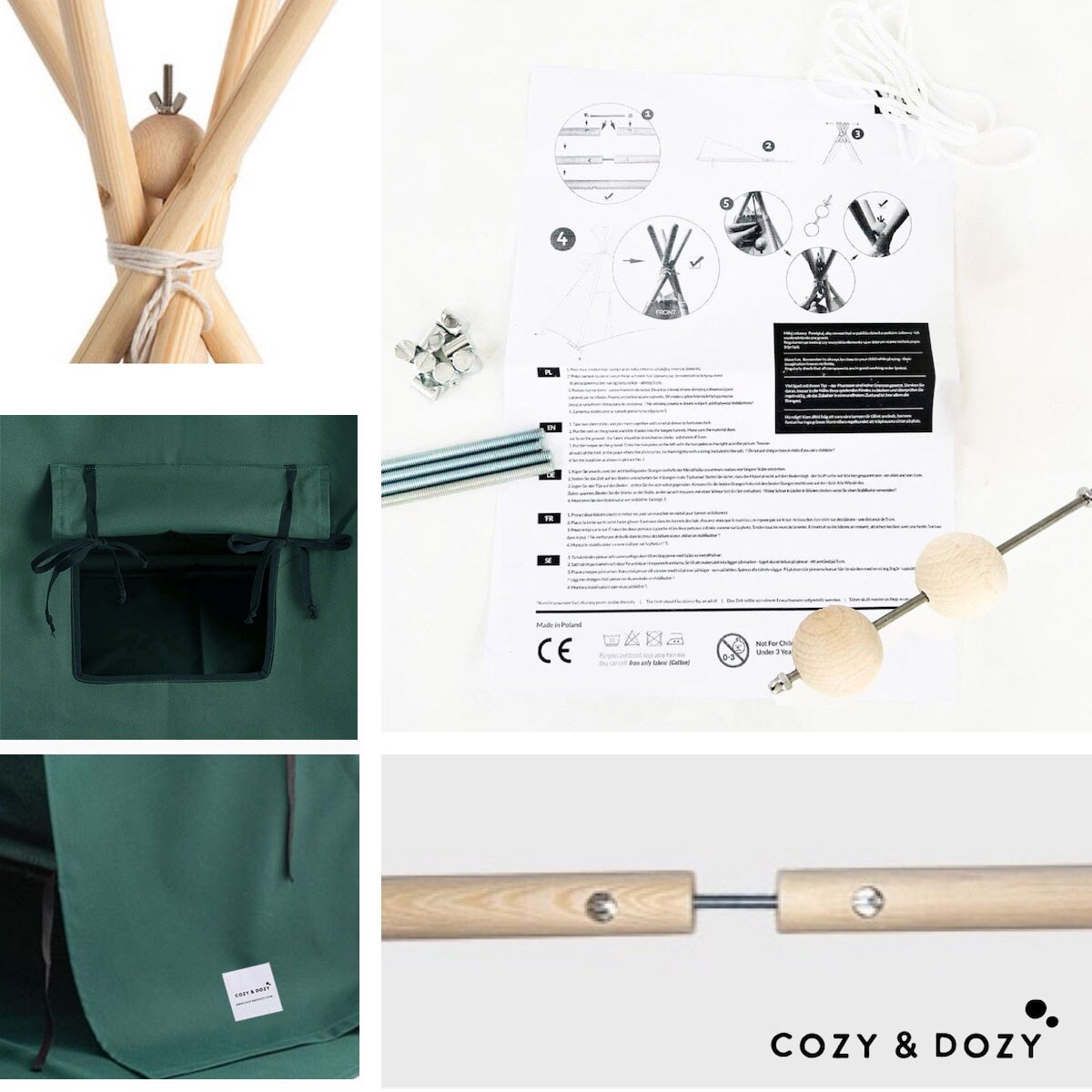 Wodoodporny namiot, niebieskie tipi do ogrodu Navy Blue