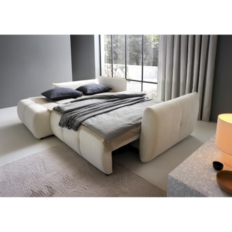 Narożnik z funkcją spania do salonu BOSE, lewostronny, ecru