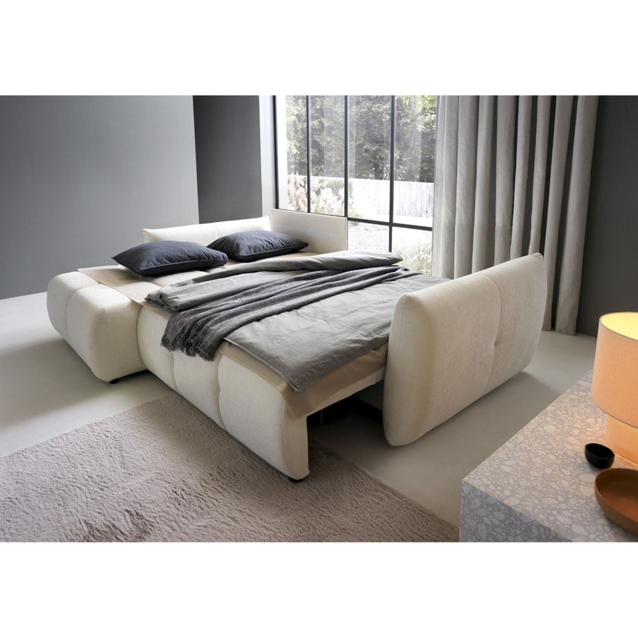 Narożnik z funkcją spania do salonu BOSE, lewostronny, ecru