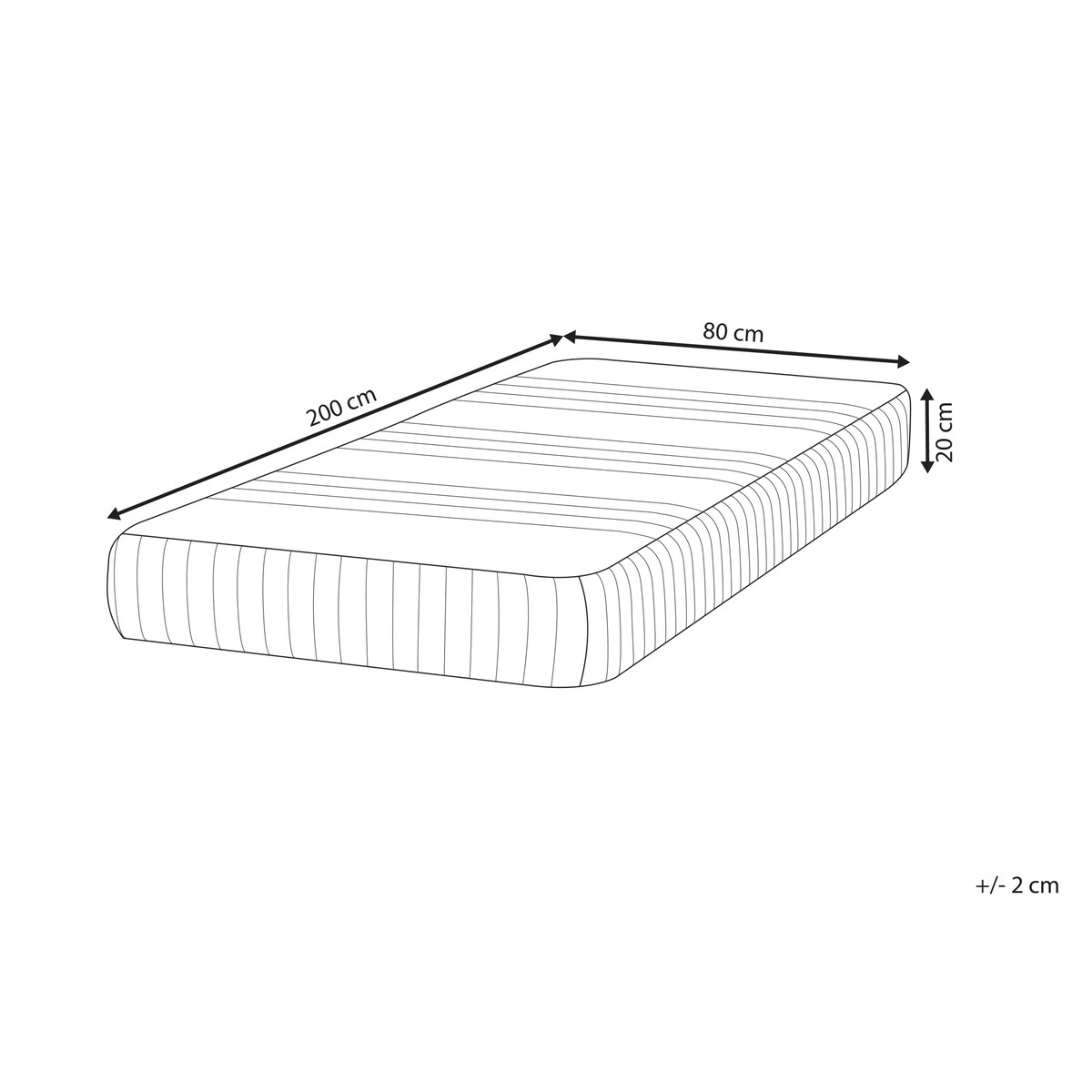 Materac termoelastyczny żelowy HAPPINESS H3/4 twardy 80 x 200 cm