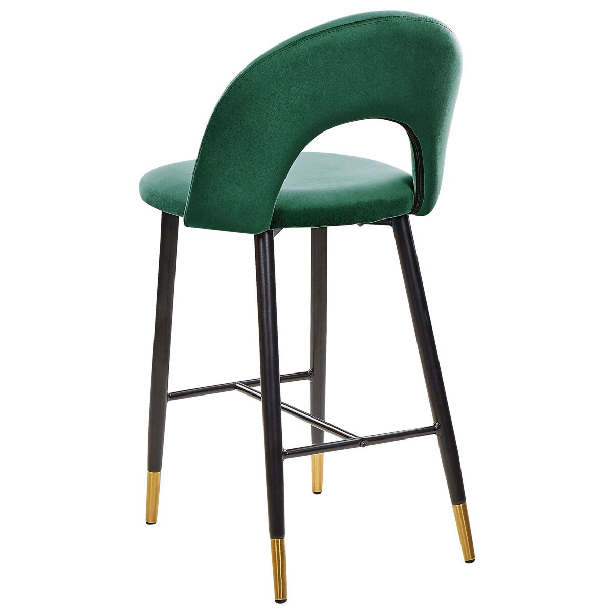 Zestaw 2 krzeseł barowych FALTON Welur Szmaragdowy