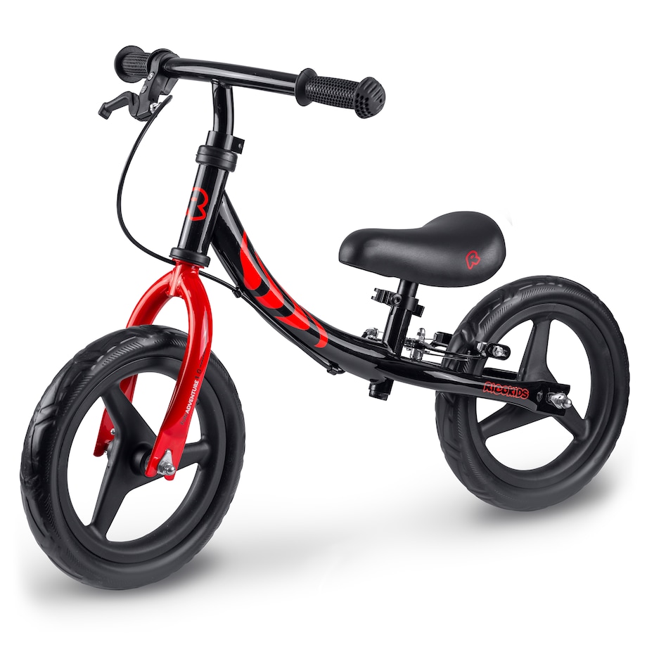 Rowerek biegowy dla dzieci rower dziecięcy lekki Fun Adventure Ricokids czarno-czerwony