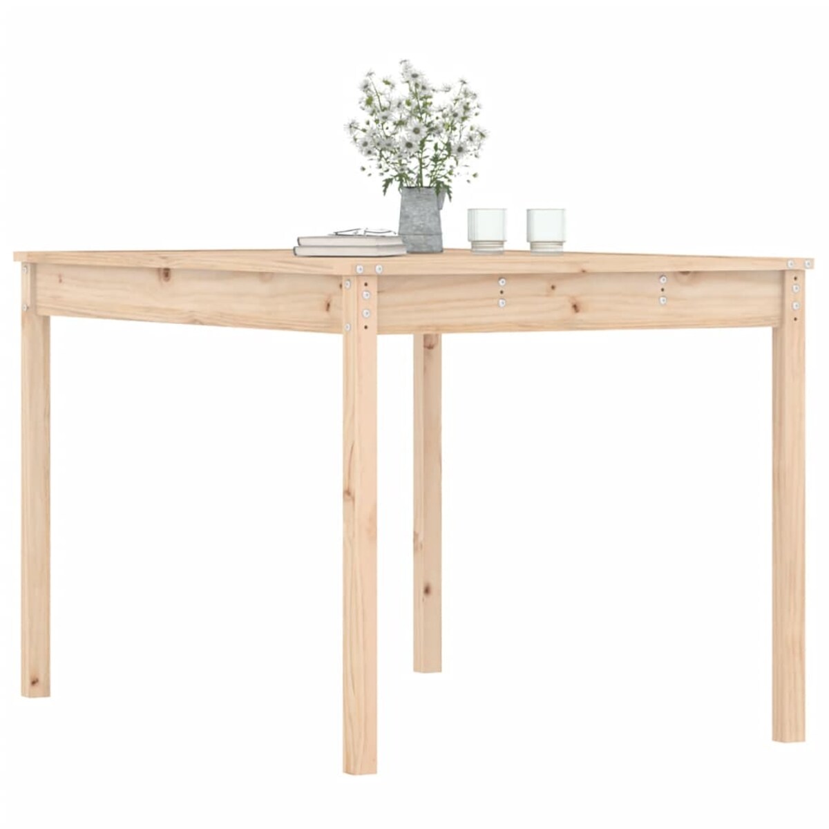 vidaXL Stolik ogrodowy, 121x82,5x76 cm, lite drewno sosnowe