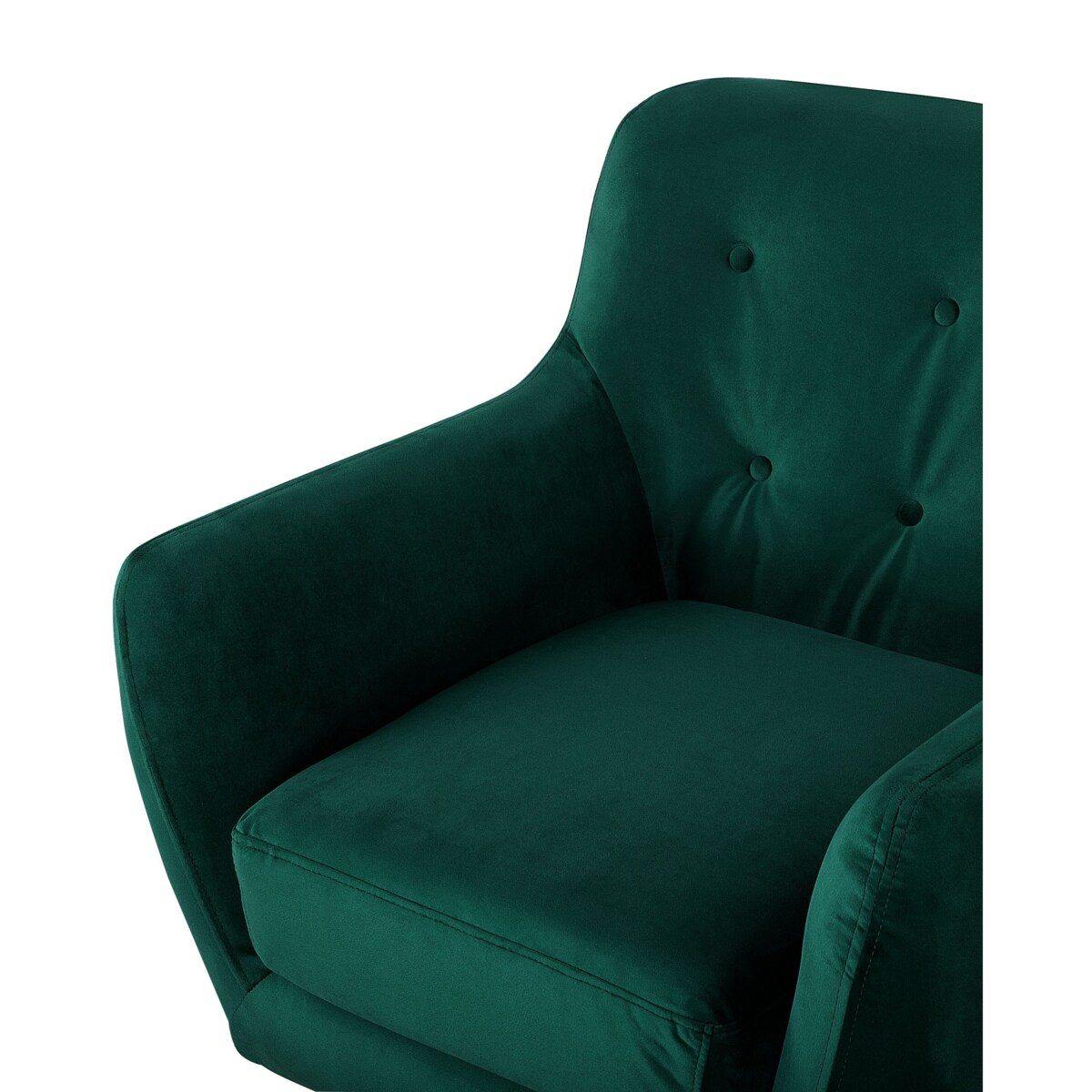 Fotel welurowy zielony BODO