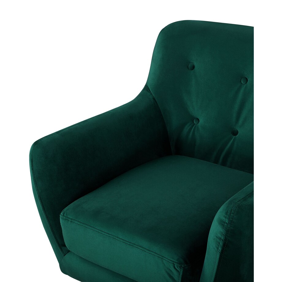 Fotel welurowy zielony BODO