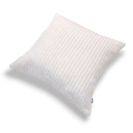 Kremowa poduszka dekoracyjna w prążki 45x45 Lines