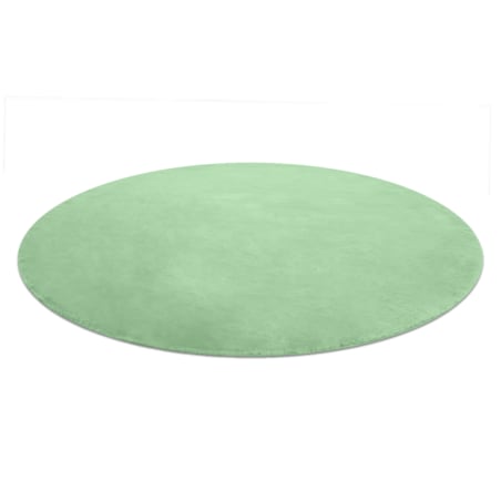 Dywan BUNNY koło zielony IMITACJA FUTRA koło 80 cm
