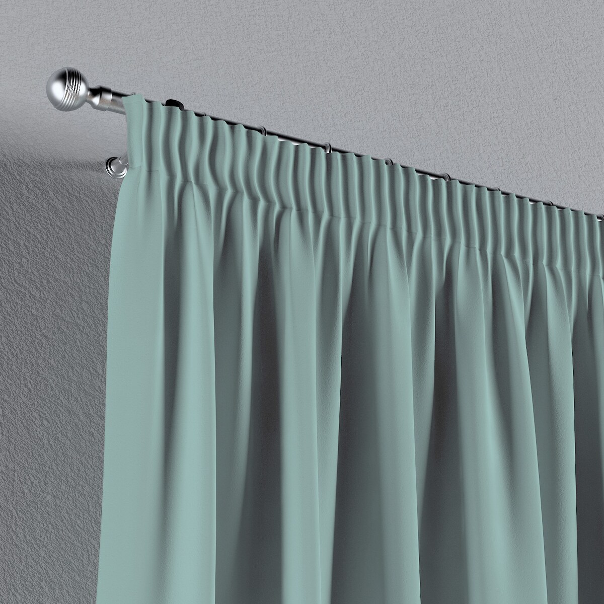 Zasłona na taśmie marszczącej 1 szt. 130x245 jasny turkus