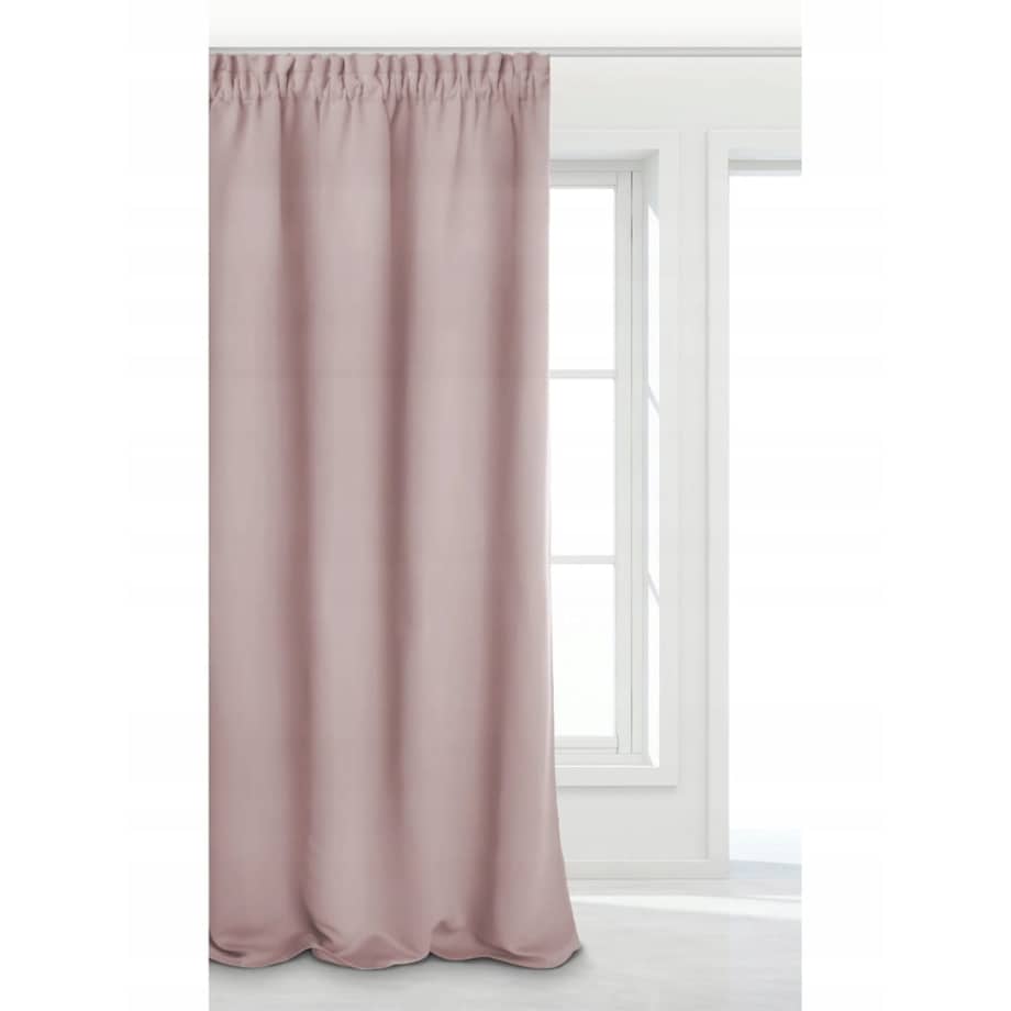 Pudrowa zasłona zaciemniająca na taśmie blackout 140x270 hold