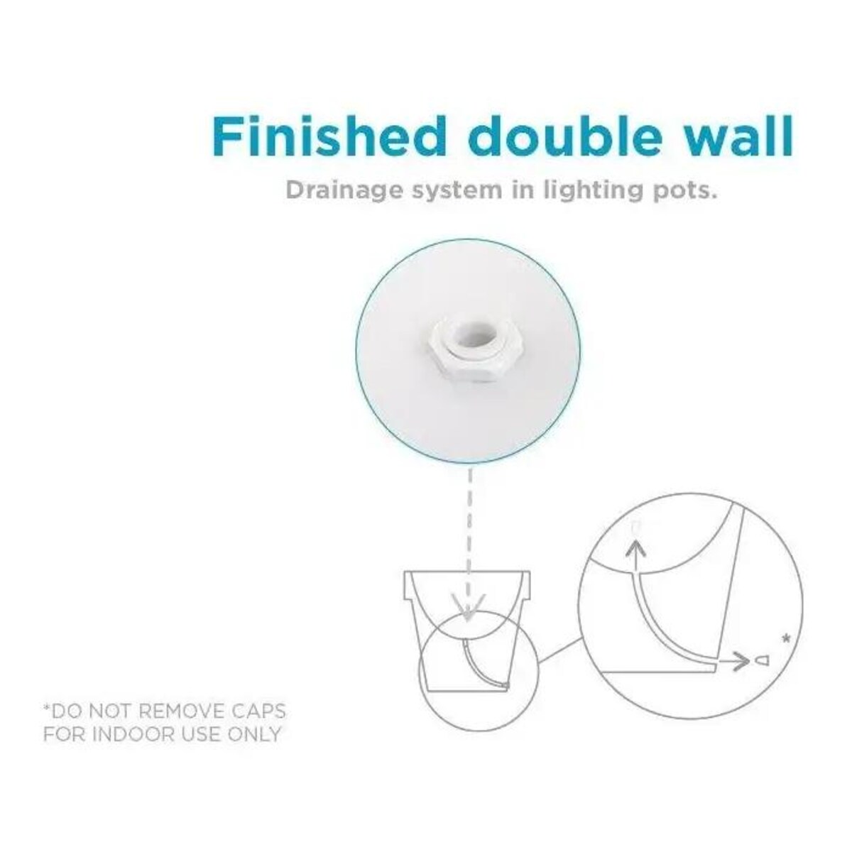 Podświetlana donica lampa tarasowa Camelia LUMCA060SSNW King Home IP65 biała