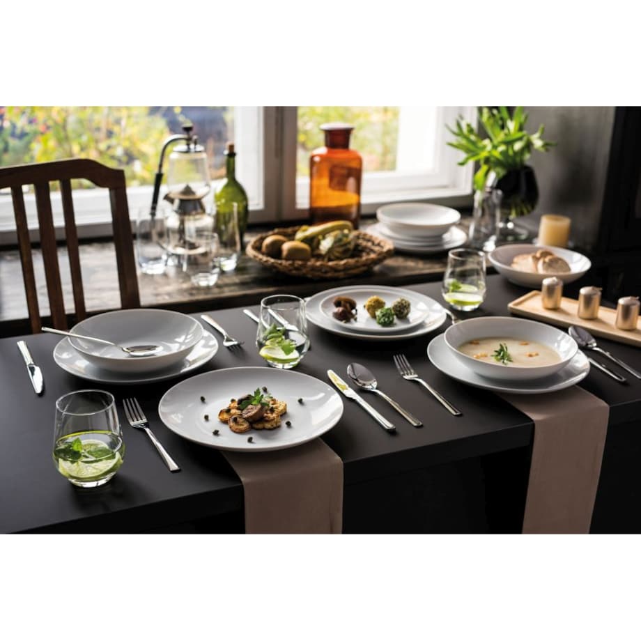 Zestaw talerzy dla 6 osób 18 el. Boss Modern biały LU16 (0000)