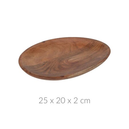 Talerz drewniany, 25 x 20 x 1,5 cm
