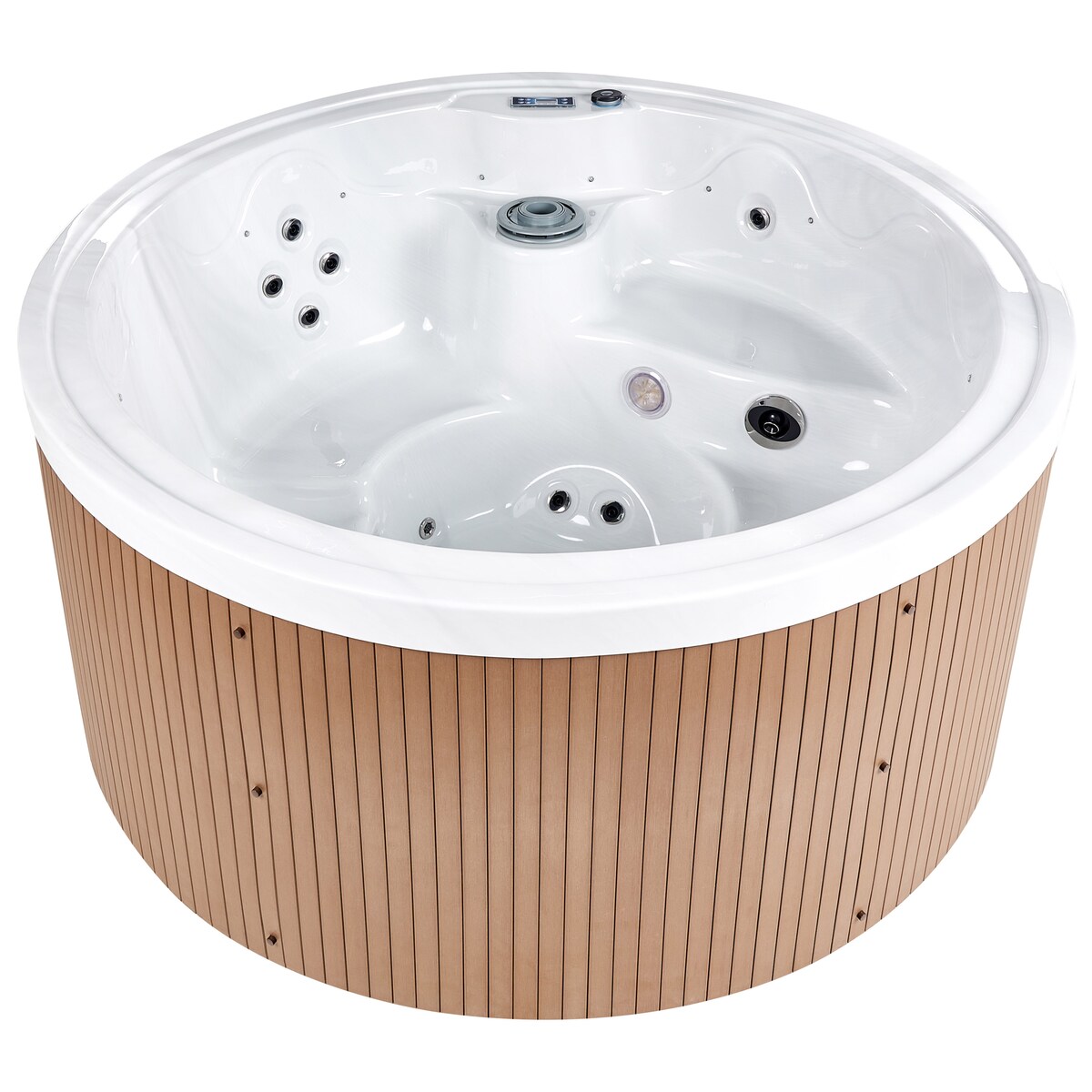 Wanna ogrodowa z hydromasażem LED MARFIL Brązowy