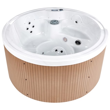 Wanna ogrodowa z hydromasażem LED MARFIL Brązowy