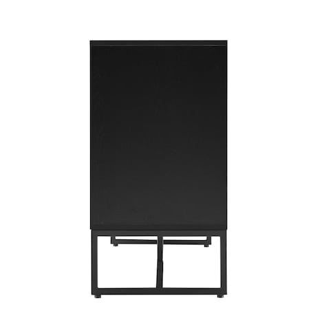 KOMODA Clar Z 3 SZAFKAMI w jodełkę dębowa czarna