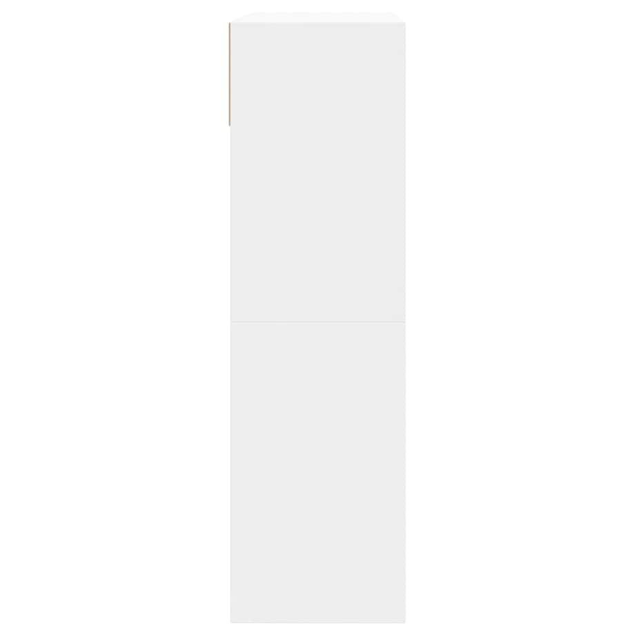 vidaXL Szafka na buty z 2 uchylanymi szufladami, biała, 80x34x116 cm