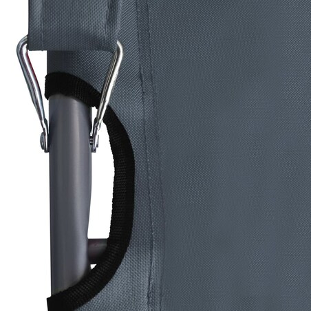 vidaXL Składane krzesła plażowe, 2 szt., tkanina, szare