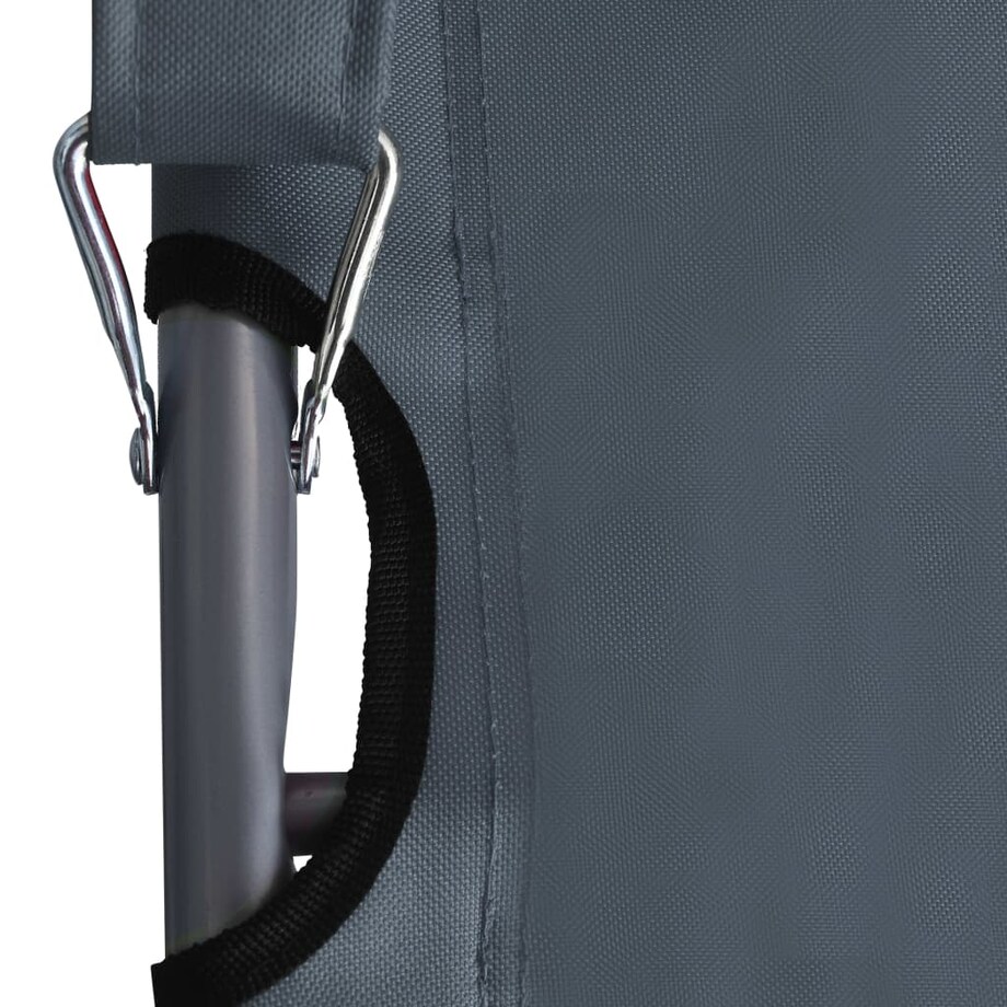 vidaXL Składane krzesła plażowe, 2 szt., tkanina, szare