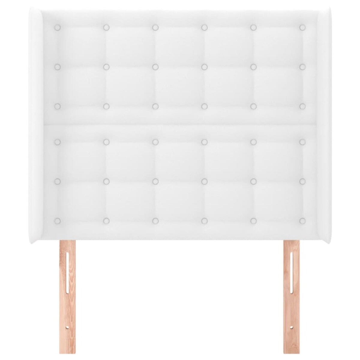 vidaXL Zagłówek uszak, biały, 83x16x118/128 cm, sztuczna skóra