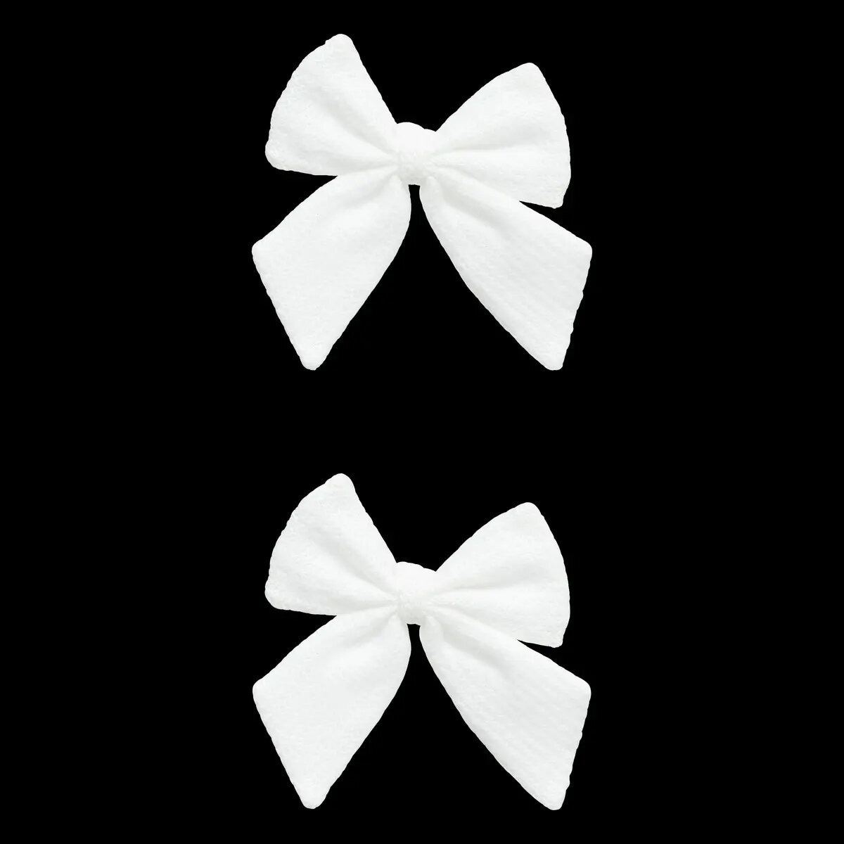 Kokardy na choinkę, białe, 13 x 18 cm