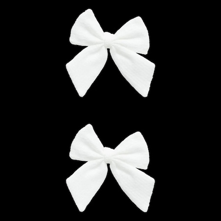 Kokardy na choinkę, białe, 13 x 18 cm