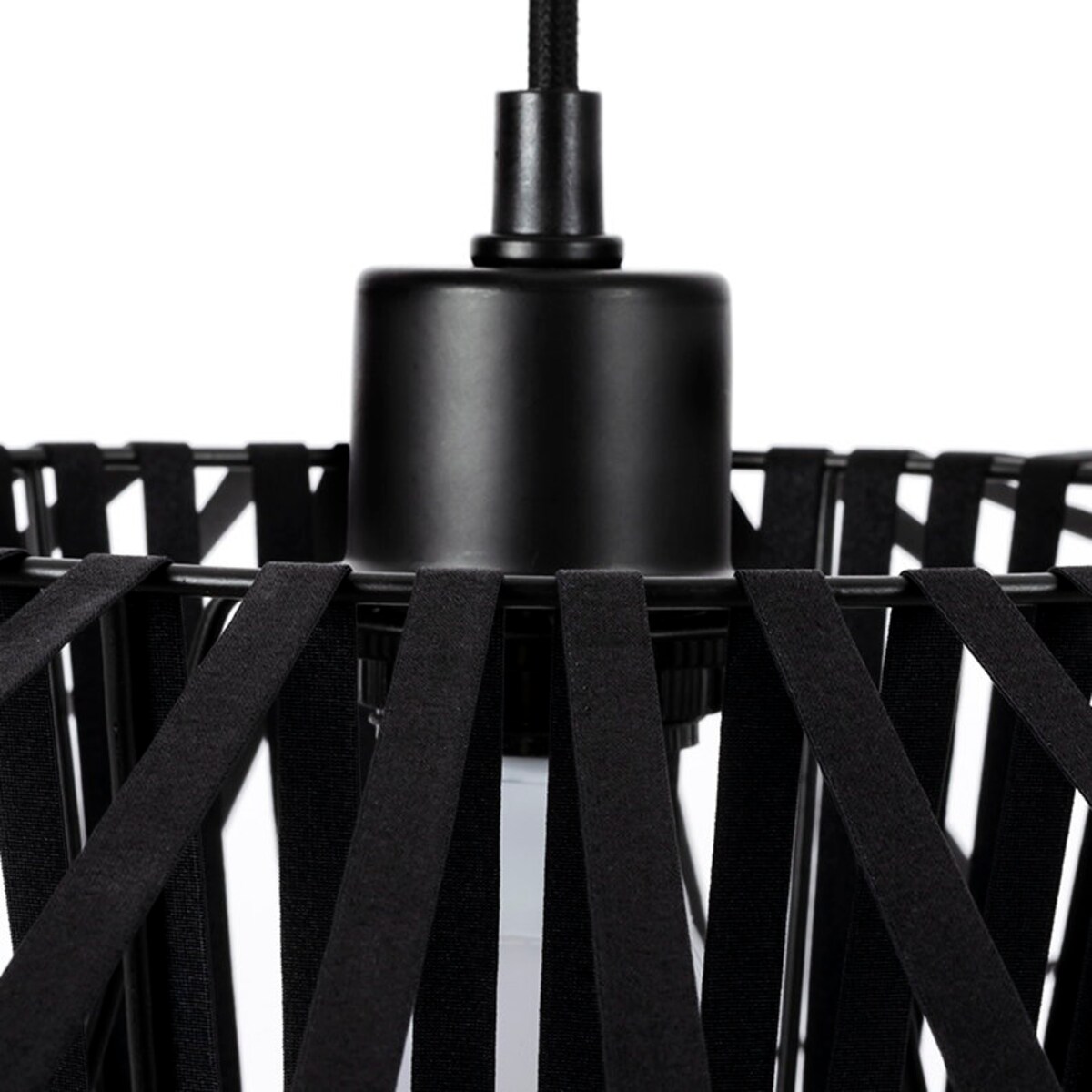 Abażurowa lampa wisząca Capello DW8098/M King Home czarna do pokoju nad stół