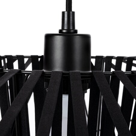 Abażurowa lampa wisząca Capello DW8098/M King Home czarna do pokoju nad stół