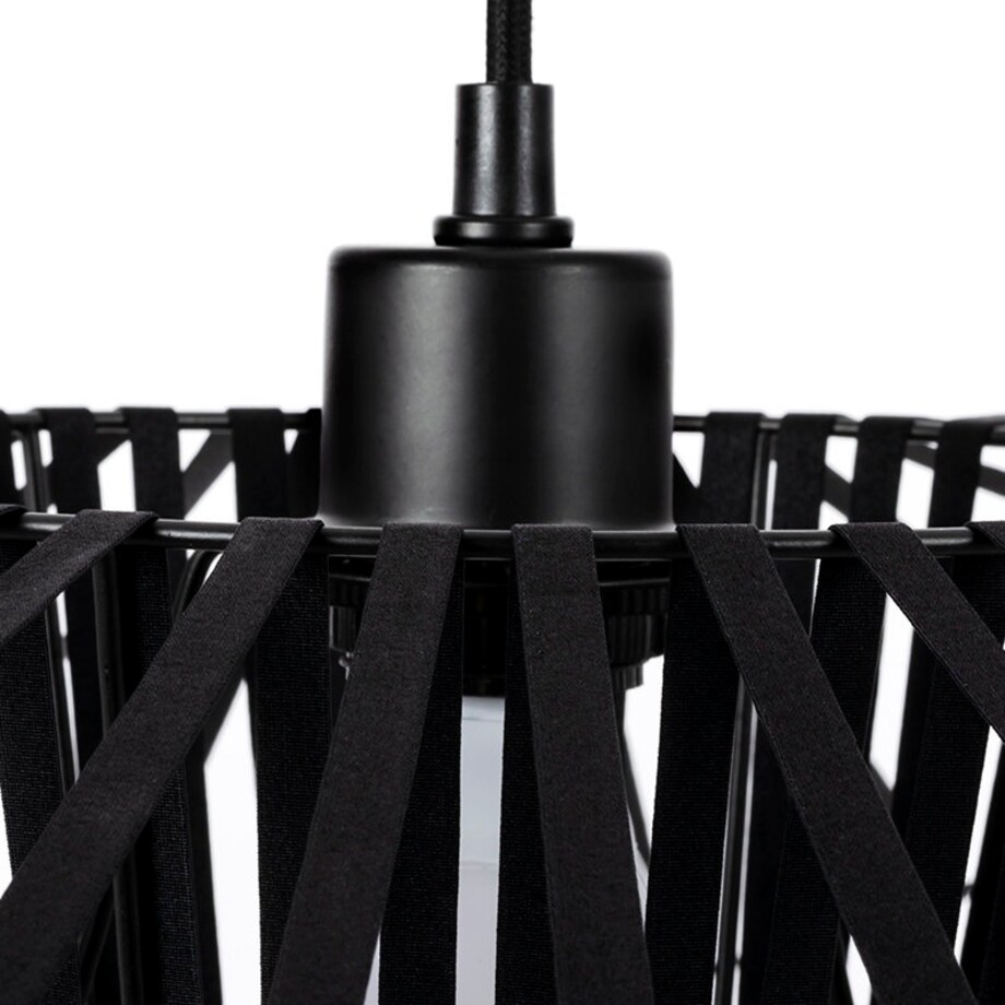 Abażurowa lampa wisząca Capello DW8098/M King Home czarna do pokoju nad stół