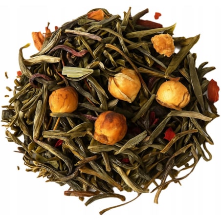 Herbata biała SPACER W CHMURACH kwiat herbaty płatki róż herbata czarna 80g