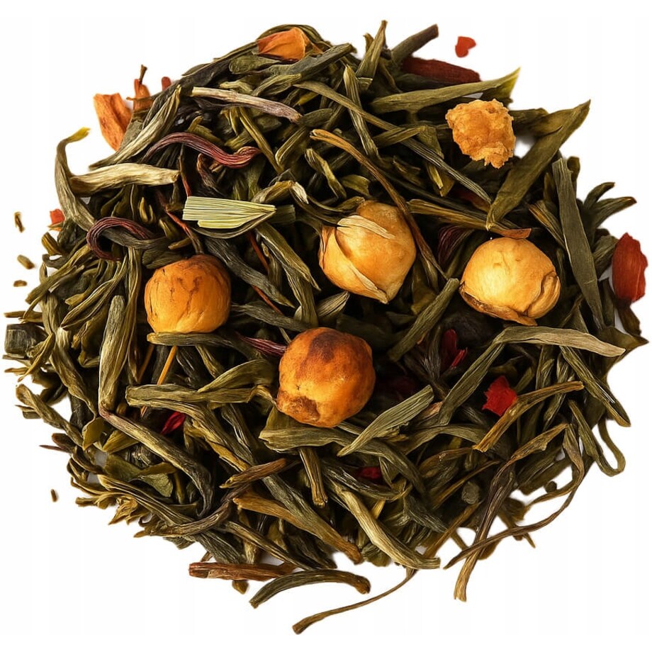 Herbata biała SPACER W CHMURACH kwiat herbaty płatki róż herbata czarna 80g