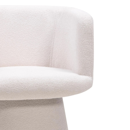 Krzesło obrotowe jasnobeżowe bouclé Nalf