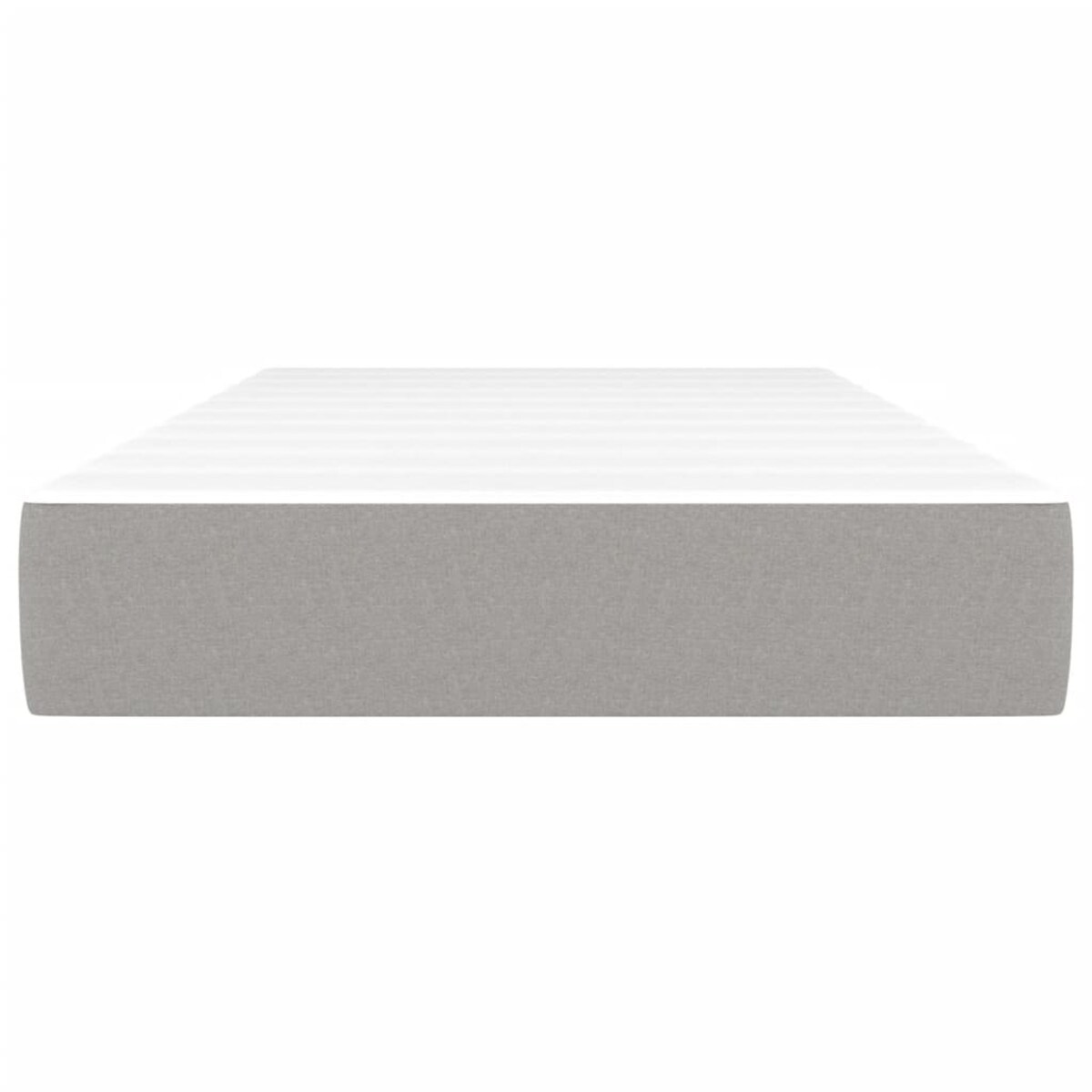 vidaXL Materac kieszeniowy, jasnoszary, 90x200x20 cm, tkanina