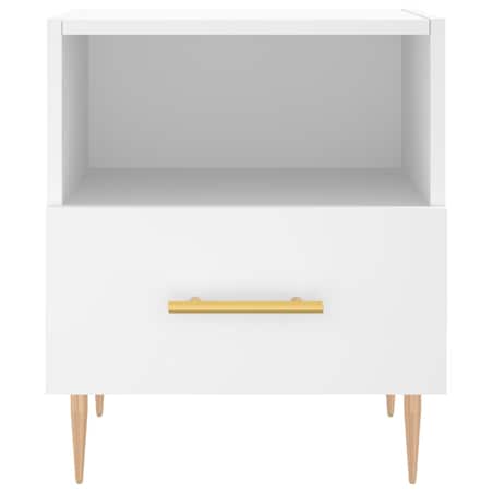 vidaXL Szafka nocna, biała, 40x35x47,5 cm, materiał drewnopochodny
