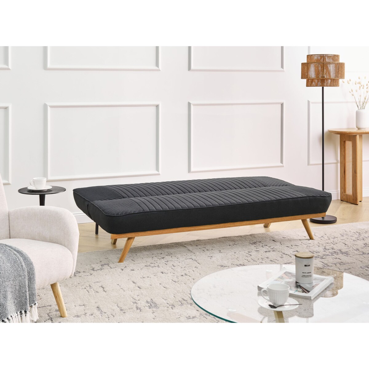 Sofa rozkładana dla 2 osób KALFAFEL Czarny