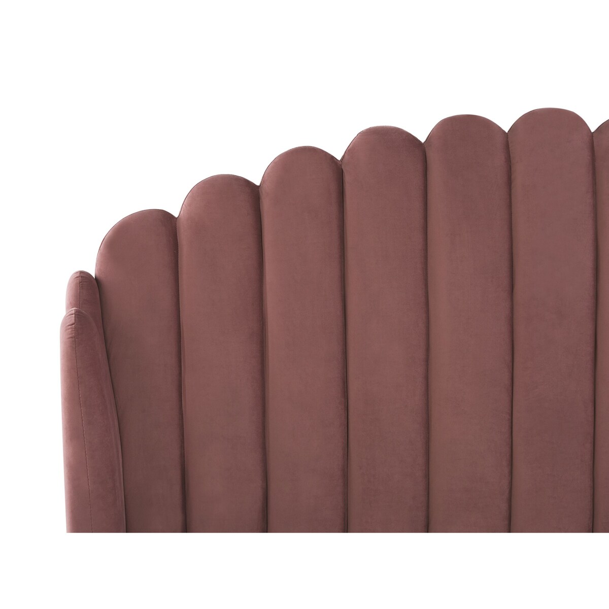 Łóżko welurowe 160 x 200 cm różowe AMBILLOU