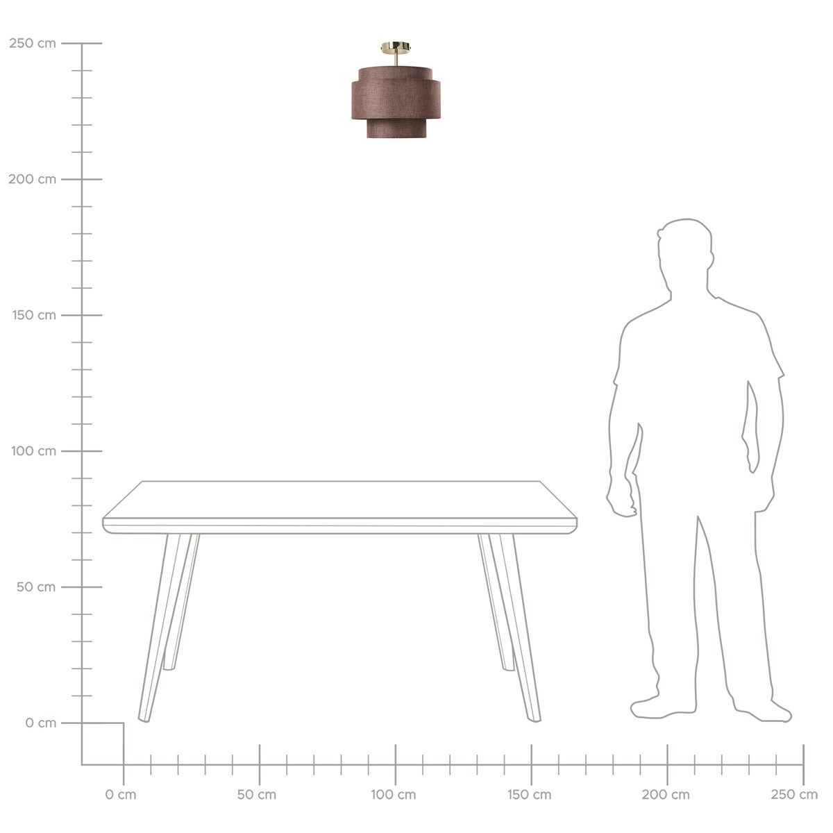 Lampa wisząca LUKAGO Len Brązowy