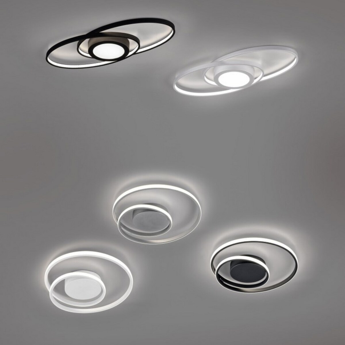 Czarna lampa sufitowa Zibal R62911132 LED 22W 3000K nad łóżko