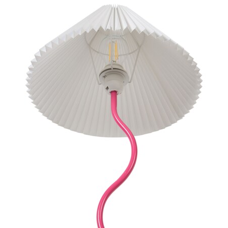 Lampa podłogowa metalowa różowa z białym JIKAWO