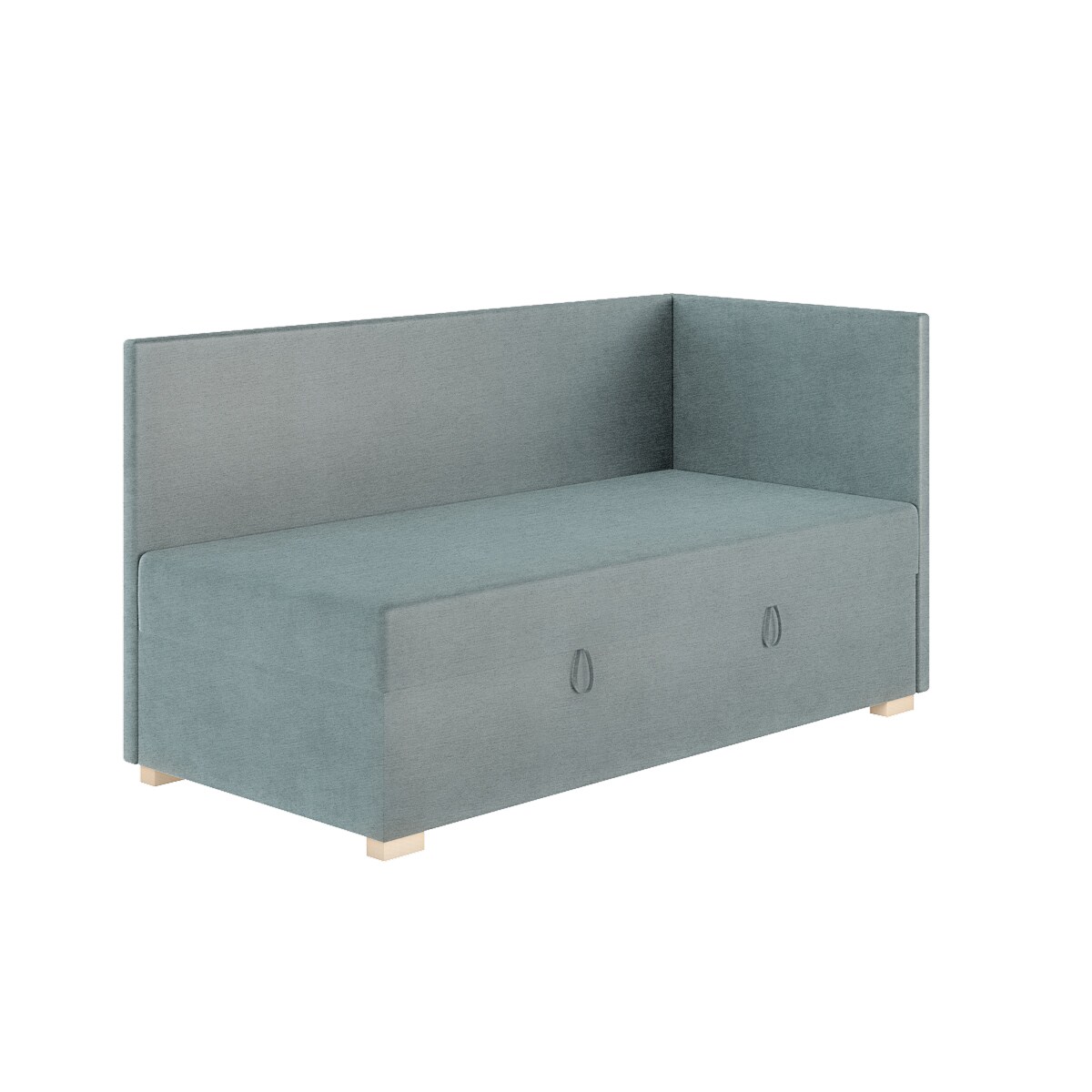 Mesonica Łóżko Flexi, błękitne, 90x200, Prawostronne