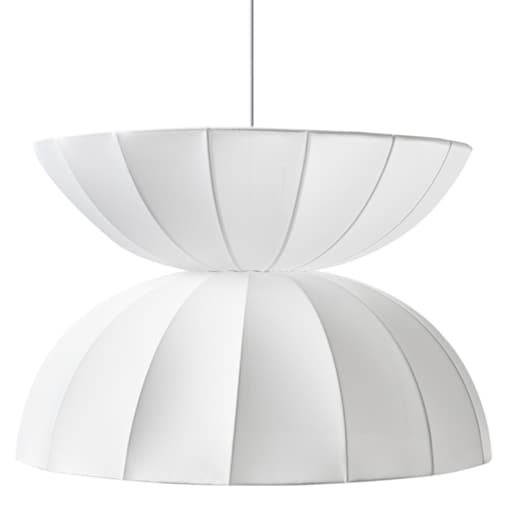 Lampa wisząca DEBONS Jedwab syntetyczny Biały