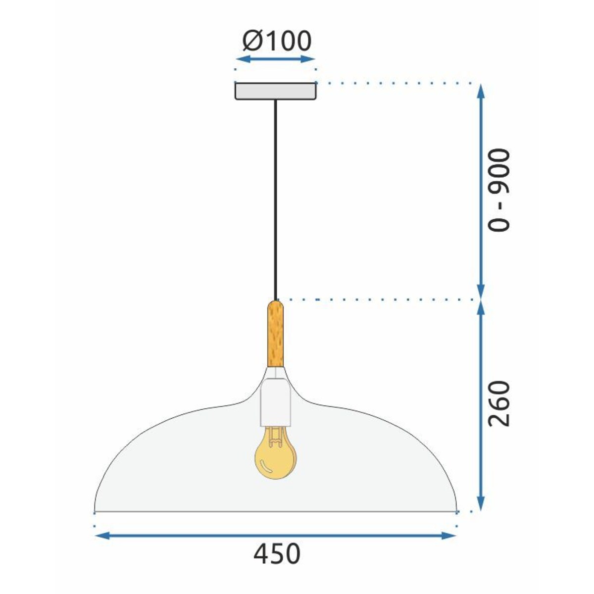 Lampa Sufitowa Wisząca App180-1Cp Anzo Biały, Metal