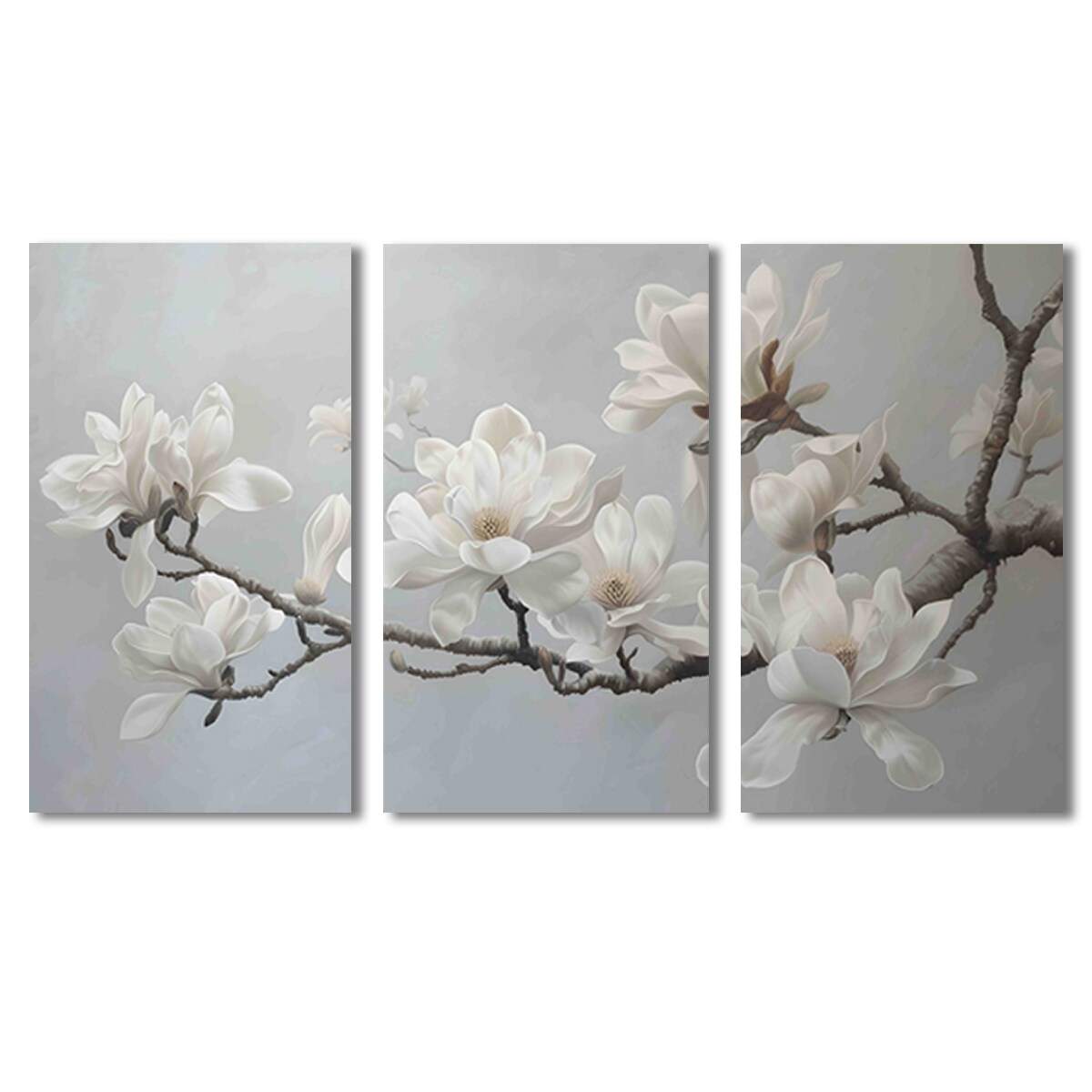 Obraz białe kwiaty 70cm x 120cm