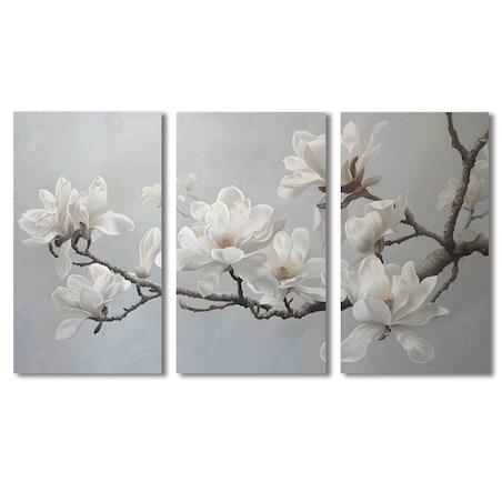 Obraz białe kwiaty 70x120cm