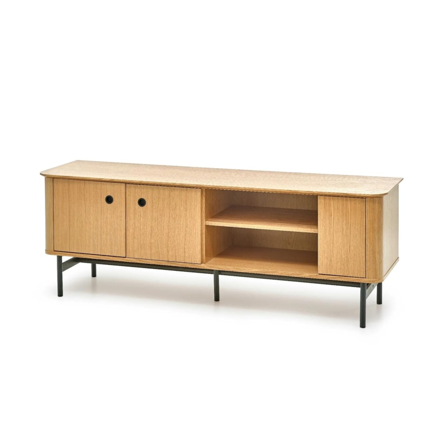 Szafka RTV SMART 167 dąb/czarna