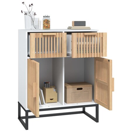 vidaXL Szafka, biała, 60x30x75 cm, materiał drewnopochodny