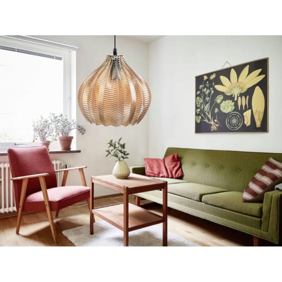 Lampa Sufitowa Wisząca Szklana Retro Szkło