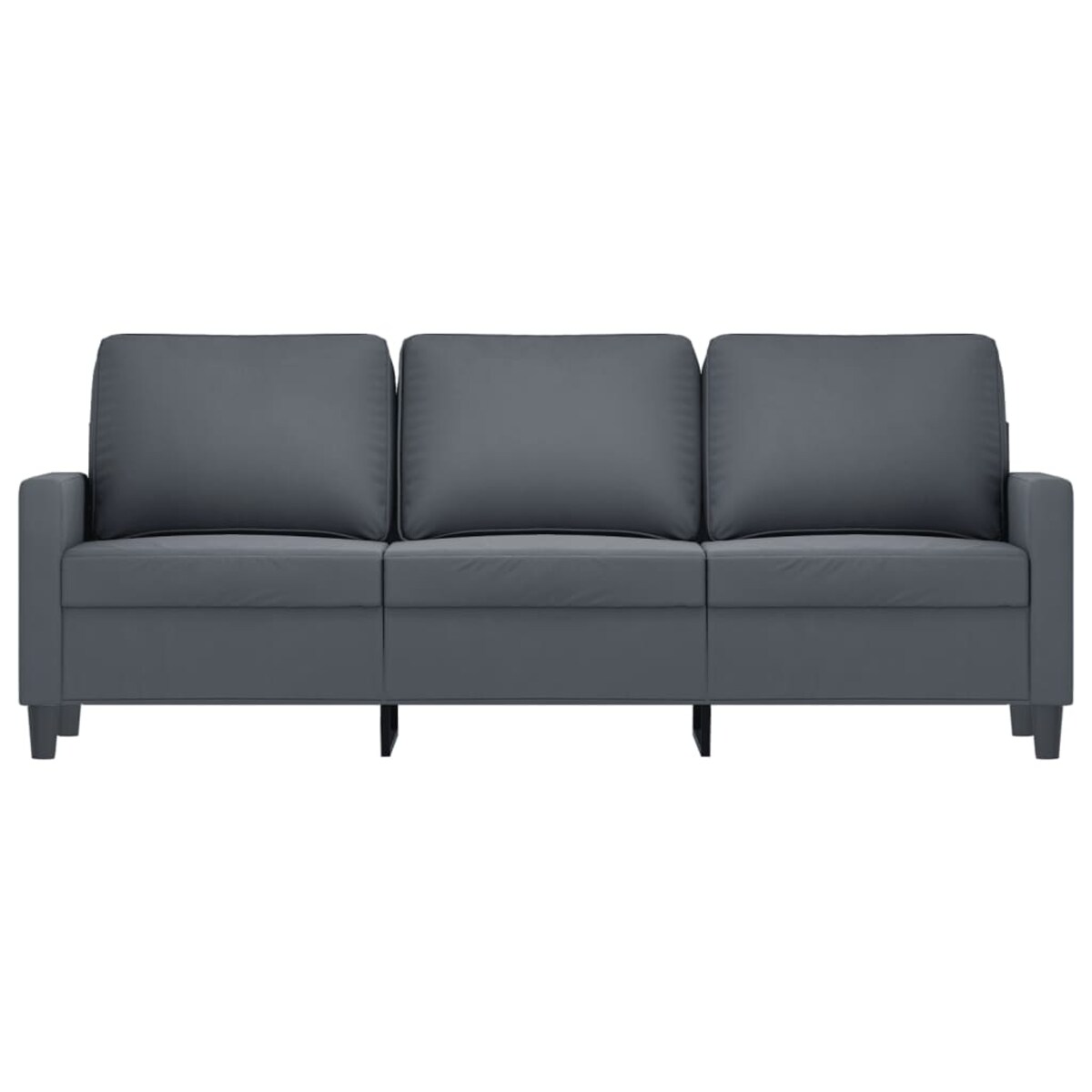 vidaXL Sofa 3-osobowa, ciemnoszara, 180 cm, obita aksamitem