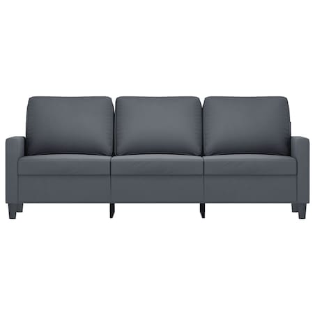 vidaXL Sofa 3-osobowa, ciemnoszara, 180 cm, obita aksamitem